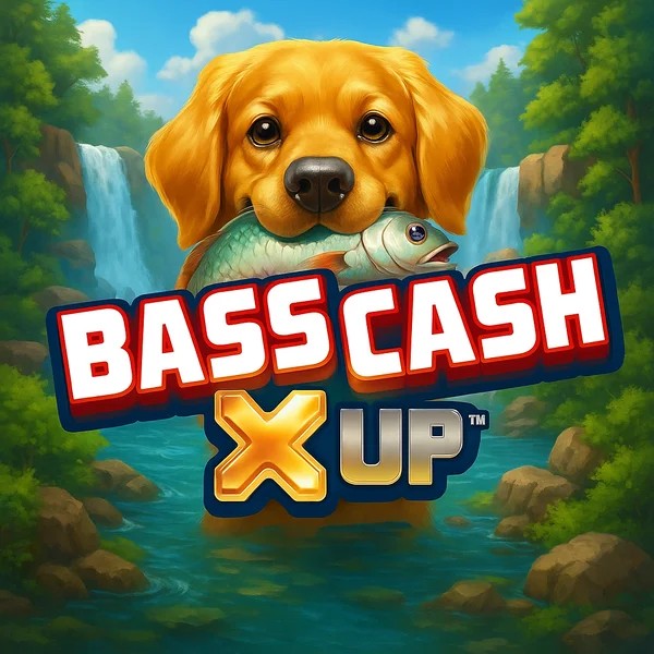 Bass Cash X UP slot visual from Alchemy Gaming available on corgibett.com