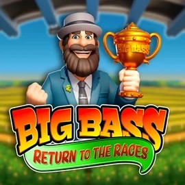 Big Bass Return to the Races slot logo by Pragmatic Play at Corgibet Casino