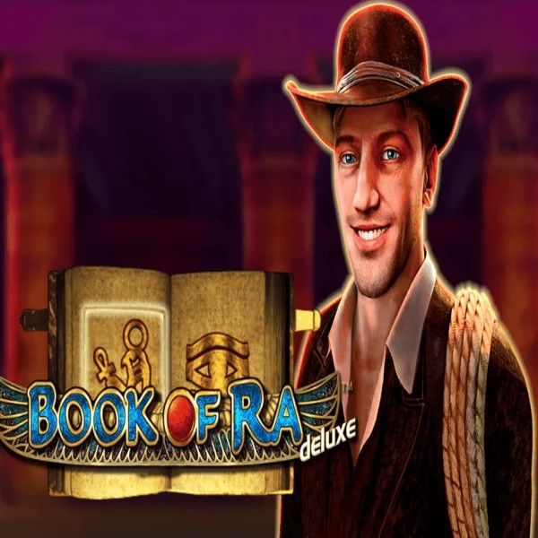 Book of Ra Deluxe slot visual from Novomatic available on corgibett.com
