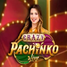 Crazy Pachinko slot logo by Evolution at Corgibet Casino