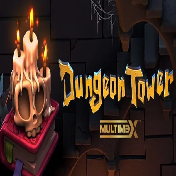 Dungeon Tower slot logo by Peter & Sons at Corgibet Casino