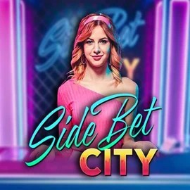 Side Bet City online game logo by Evolution on corgibett.com