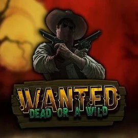 Wanted Dead or a Wild slot logo by Hacksaw Gaming at Corgibet Casino